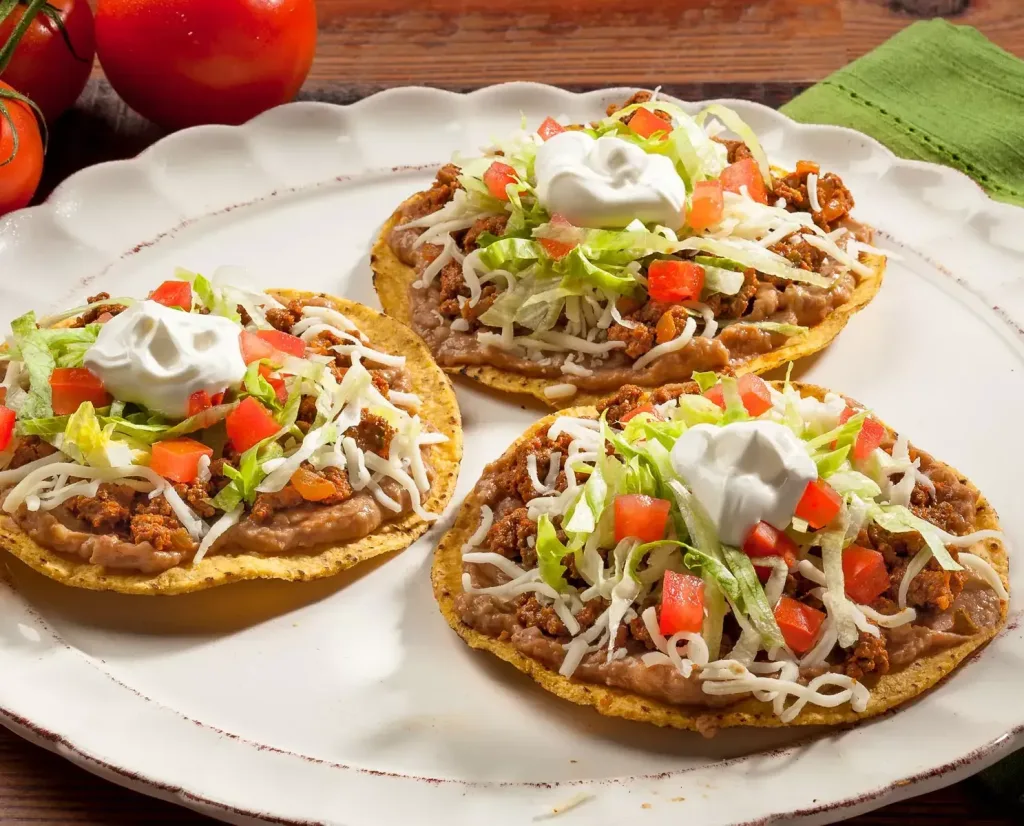 ground-beef-picadillo-tostadas