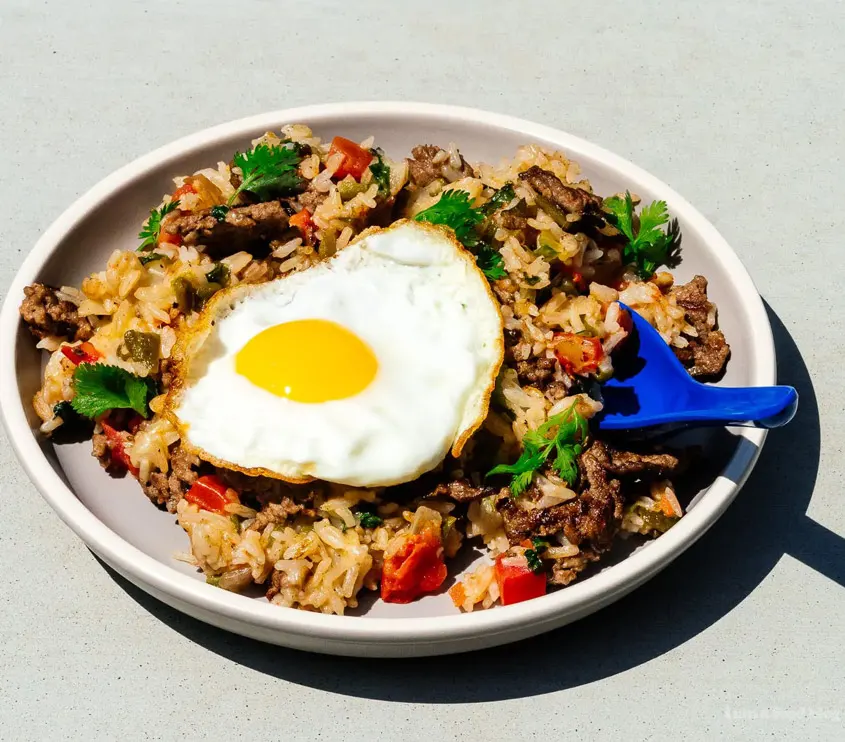 hatch-green-chile-cheeseburger-fried-rice