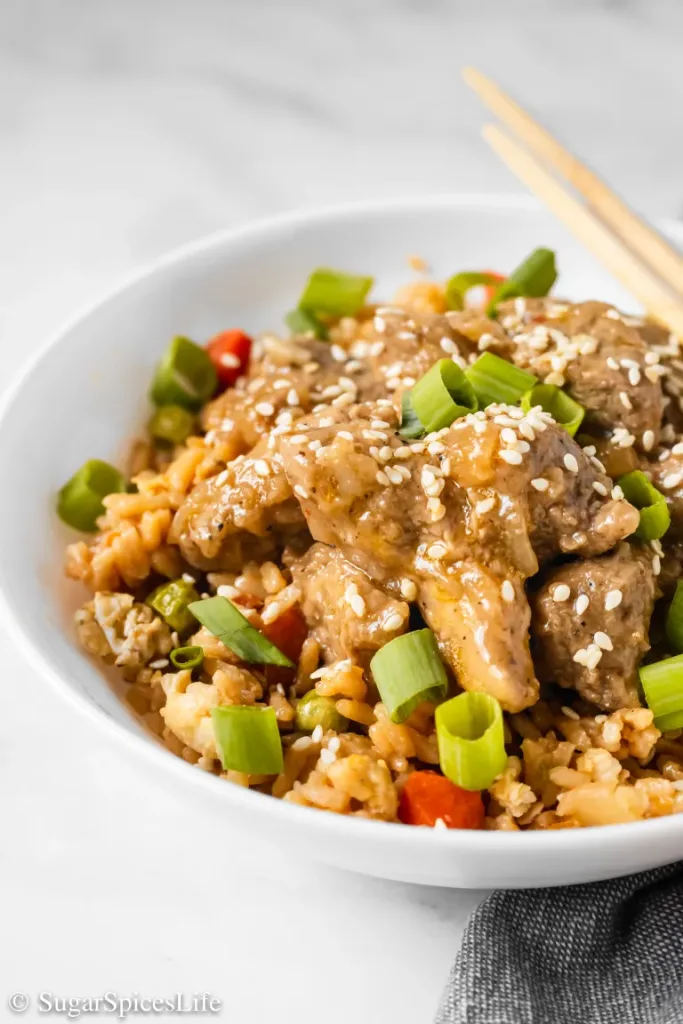 honey-garlic-pork-with-fried-rice