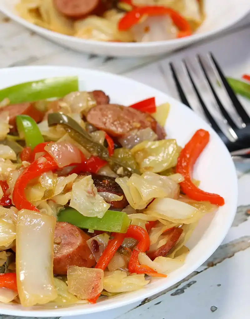 italian-sausage-and-peppers-with-cabbage