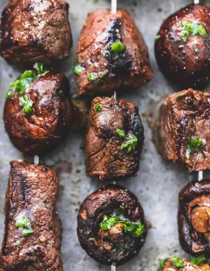 mushroom-and-beef-skewers