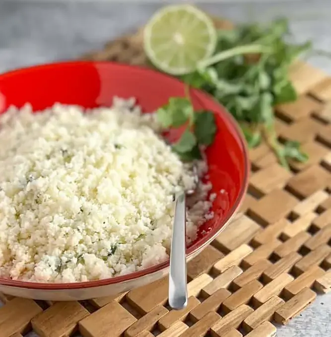 oil-free-cilantro-lime-cauliflower-rice