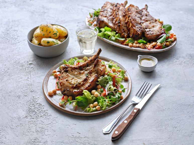 pork-chops-with-chickpea-salad