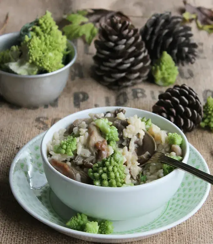 romanesco-and-mushroom-risotto