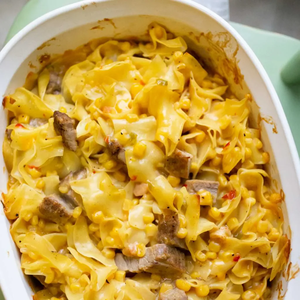 saucy-pork-and-noodle-bake