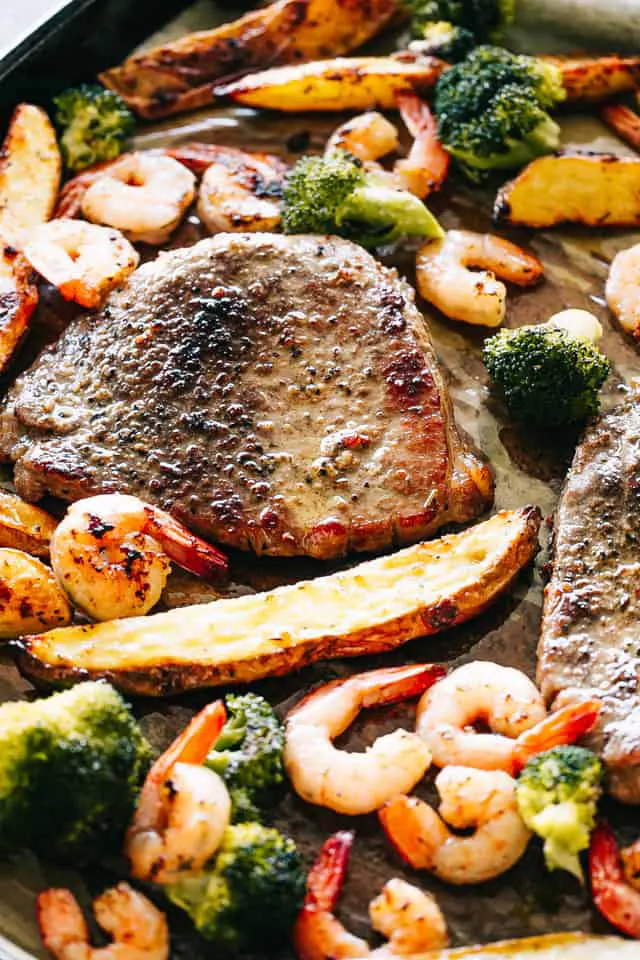 sheetpan-steak-and-shrimp-dinner