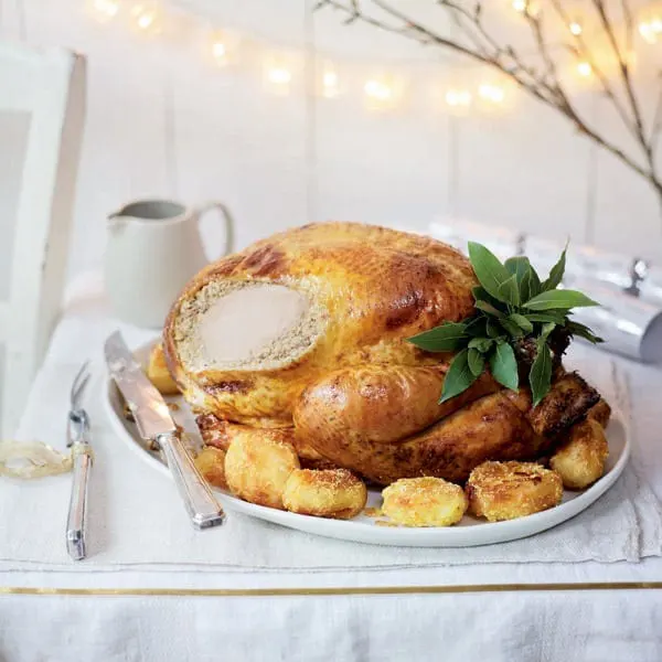 spiced-roast-turkey-with-pork-cardamom-and-cashew-stuffing