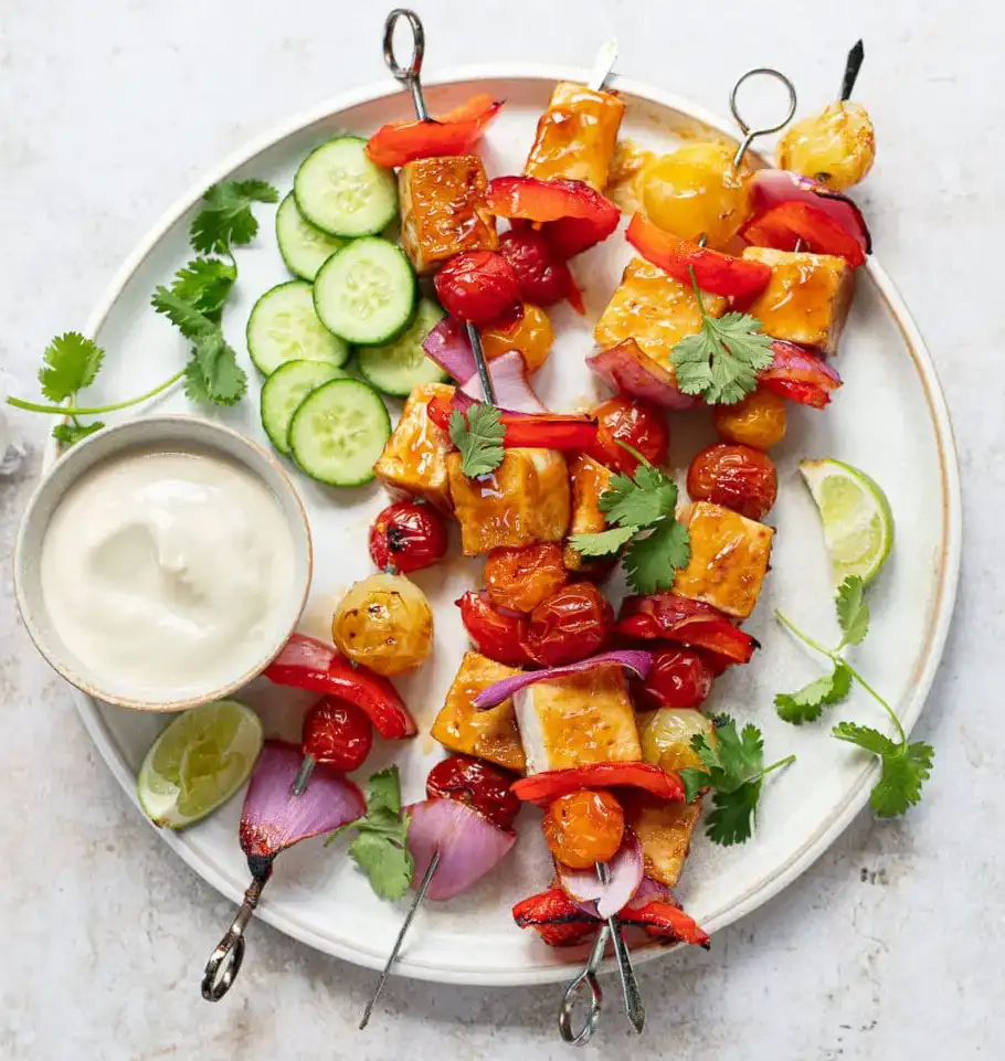 tofu-and-vegetable-teriyaki-skewers